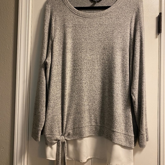 Simply Vera Womens Sweater Gray and White Size XXL - Picture 1 of 3